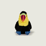 Toucan Warmies plush with bright beak, microwavable and freezer safe, lavender-scented, weighted for comfort and relaxation.