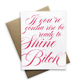 If You're Gonna Rise Notecard