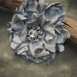 Silver Gray Velvet Pin