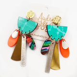 Colorful Bold Boho Charm Turquoise Earrings