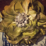 Olive Velvet Pin