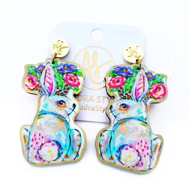 Harvey Easter Bunny Dangle Earrings