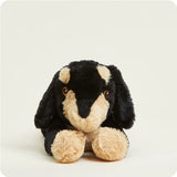 Dachshund Warmies lavender-scented microwavable plush for soothing warmth and comfort.
