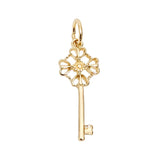 Gold Key Necklace Charm
