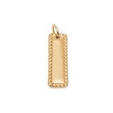 Gold Tag Necklace Charm