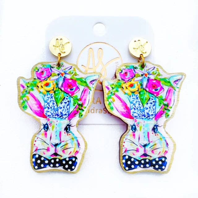 Theodore Easter Bunny Dangle Earrings