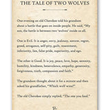 The Tale of Two Wolves - Metal Sign