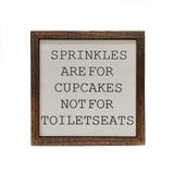 Sprinkles Are For Cupcakes Boys Bathroom Sign
