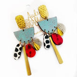 Colorful Bold Blue Boho Charm Blue Earrings