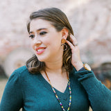 Tortoise Shell Circle Earrings