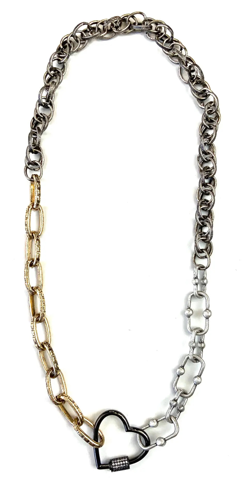 Chunky Chains With Heart Necklace