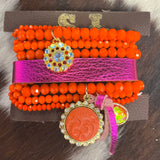 Pink & Orange Gucci Bracelet Stack