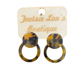 Circle Tortoise Earrings