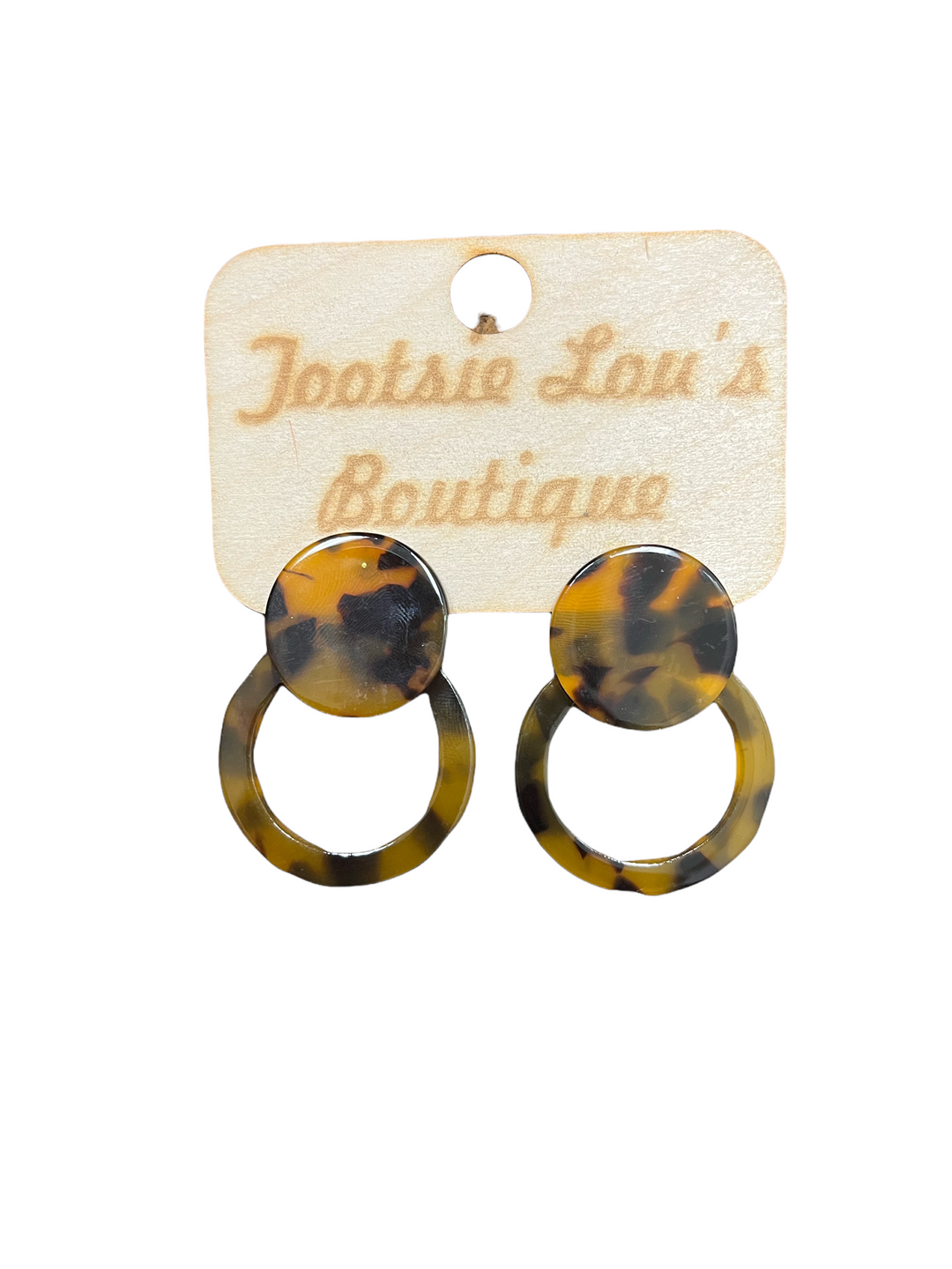Circle Tortoise Earrings