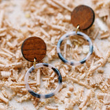 Tortoise Shell Circle Earrings