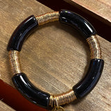 Black & Gold Acrylic Bracelet