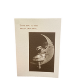 Little Girl On Moon Greeting Card (XO)