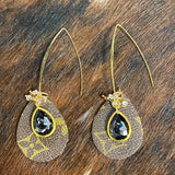 LV & Black Dangle Earrings