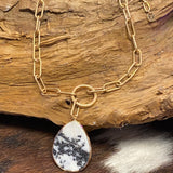 Marbled Pendant Necklace
