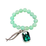 Green Glass Bead Bracelet
