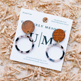 Tortoise Shell Circle Earrings