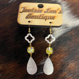 Golden Teardrop Dangle Earrings