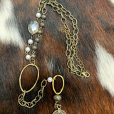 Antique Gold with Pendant Necklace