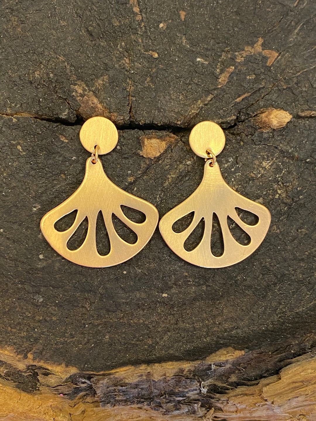 Brushed Gold Earrings