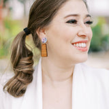 Purple Tie Dye Earrings