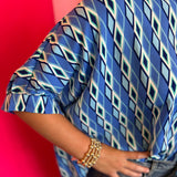 Blue Print Dolman Sleeve Top