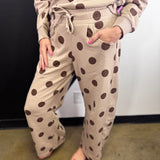 Ash Mocha & Brown Polka Dot Barrel Pants