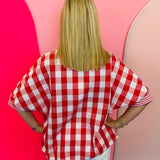 Red Gingham Top