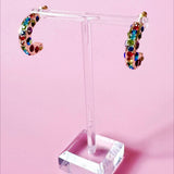 Rainbow Rhinestone Hoop