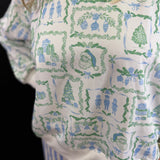 Blue & Green Toile Christmas Sweatshirt