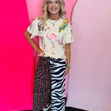 Burnt Toast Animal Style Half & Half Cropped Pants