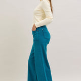 Judy Blue Teal Wide Leg Jeans