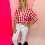 Red Gingham Top