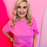 Candy Pink Tee Pant Set