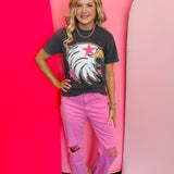Eagles Pink Star Mascot Tee