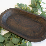 Natural Medium Wood Carved Bowl