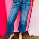 Zenana Pintuck Crop Jeans