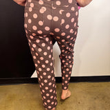 Mocha & Pink Polka Dot Pants
