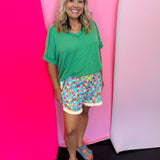 Kelly Green Corded Top