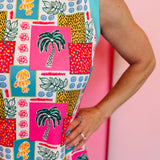 Lucy Tank Tropical Patchwork Dress
