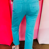 Zenana Turquoise Cropped Jeans
