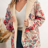 Paisley Sherpa Hooded Jacket