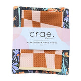 Crae Dandy/Dune Double Sided Hand Towel Washcloth Set