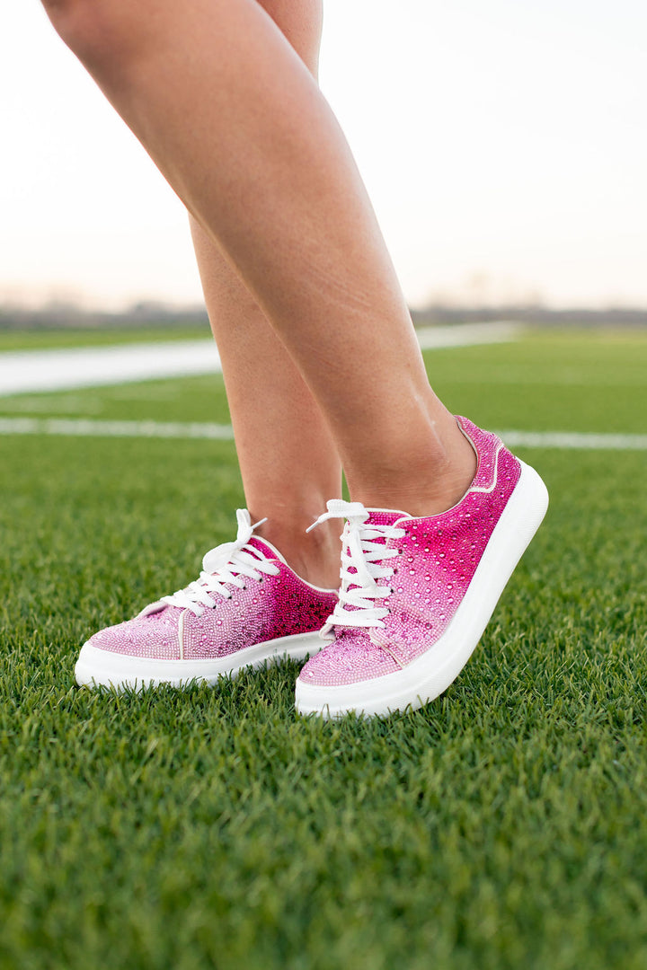 Bedazzled Pink Ombre Sneakers