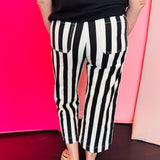 Black & White Striped Pants