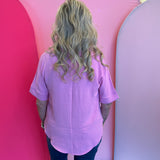 Candy Pink Collared Top